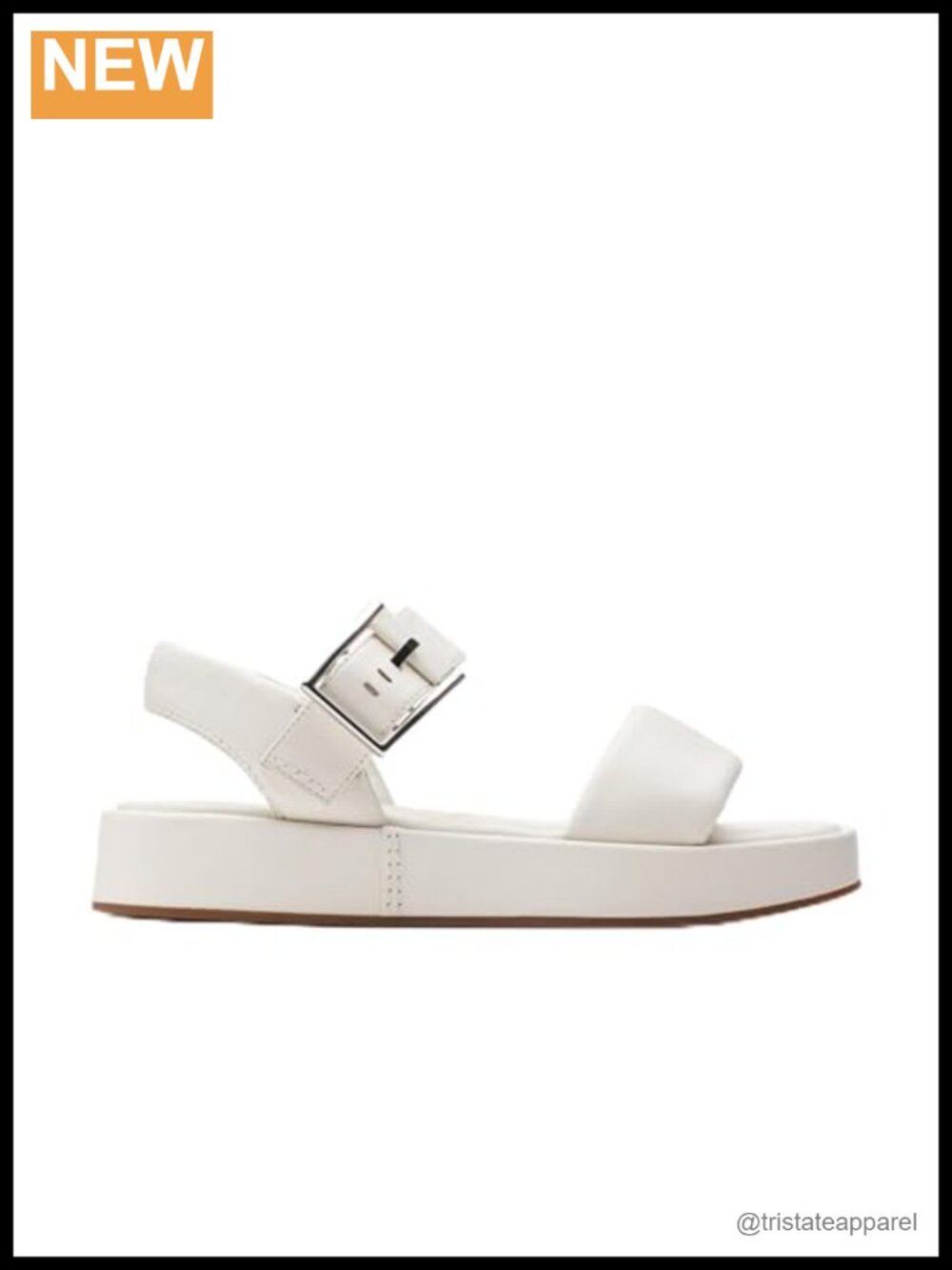 Platform Ankle Strap Open Toe Leather Sandals